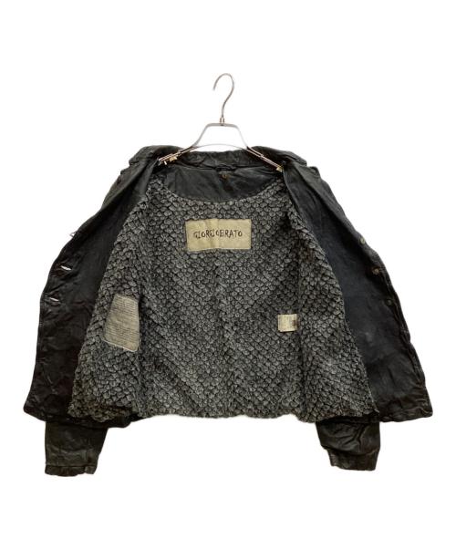 GIORGIO BRATO（ジョルジョブラッド）GIORGIO BRATO (ジョルジョブラッド) 裏ボアシープスキン2Bレザージャケット ブラック サイズ:SIZE 42の古着・服飾アイテム