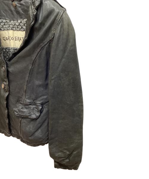 GIORGIO BRATO（ジョルジョブラッド）GIORGIO BRATO (ジョルジョブラッド) 裏ボアシープスキン2Bレザージャケット ブラック サイズ:SIZE 42の古着・服飾アイテム