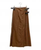 O’NEIL OF DUBLINオニールオブダブリン）の古着「ウール プリーツ巻きスカート」｜ブラウン