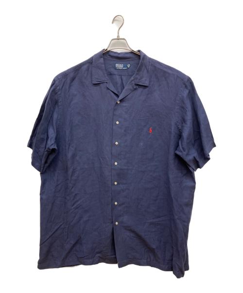 POLO RALPH LAUREN（ポロ・ラルフローレン）POLO RALPH LAUREN (ポロ・ラルフローレン) オープンカラーシャツ ネイビー サイズ:2XLの古着・服飾アイテム
