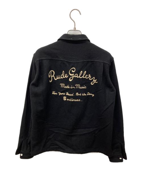 RUDE GALLERY（ルードギャラリー）RUDE GALLERY (ルードギャラリー) ウールオープンカラーシャツ ブラック サイズ:3の古着・服飾アイテム