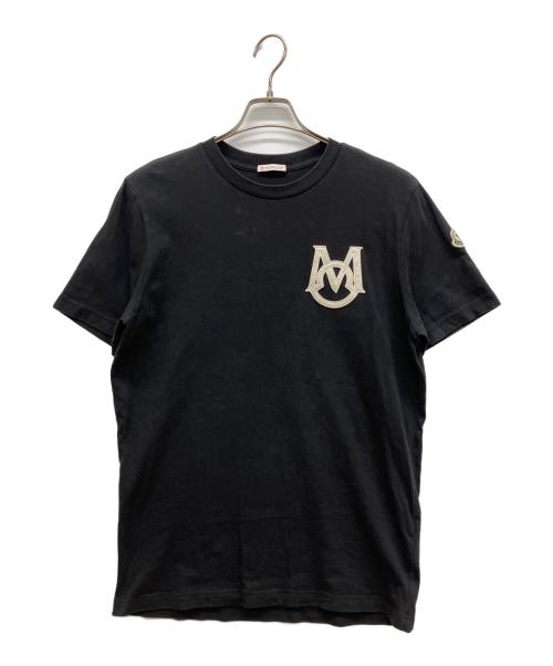 MONCLER（モンクレール）MONCLER (モンクレール) フロントロゴワッペンTシャツ ブラック サイズ:Mの古着・服飾アイテム