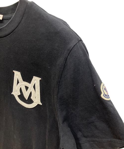 MONCLER（モンクレール）MONCLER (モンクレール) フロントロゴワッペンTシャツ ブラック サイズ:Mの古着・服飾アイテム