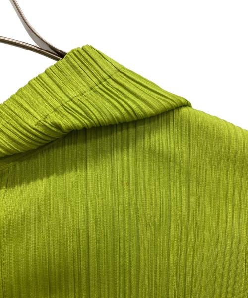 PLEATS PLEASE（プリーツプリーズ）PLEATS PLEASE (プリーツプリーズ) プリーツジップパーカー グリーン サイズ:3の古着・服飾アイテム