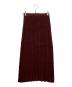 PLEATS PLEASE（プリーツプリーズ）の古着「プリーツマキシAラインスカート」｜ボルドー