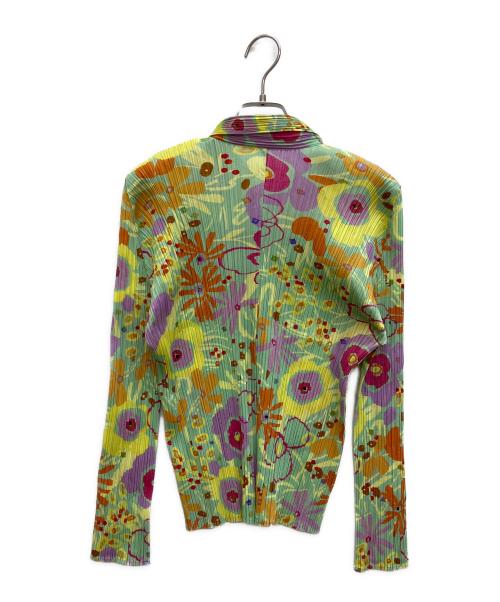 PLEATS PLEASE（プリーツプリーズ）PLEATS PLEASE (プリーツプリーズ) フラワープリントプリーツシャツ イエロー サイズ:3の古着・服飾アイテム