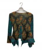 PLEATS PLEASEプリーツプリーズ）の古着「プリーツトッパーカーディガン」｜グリーン