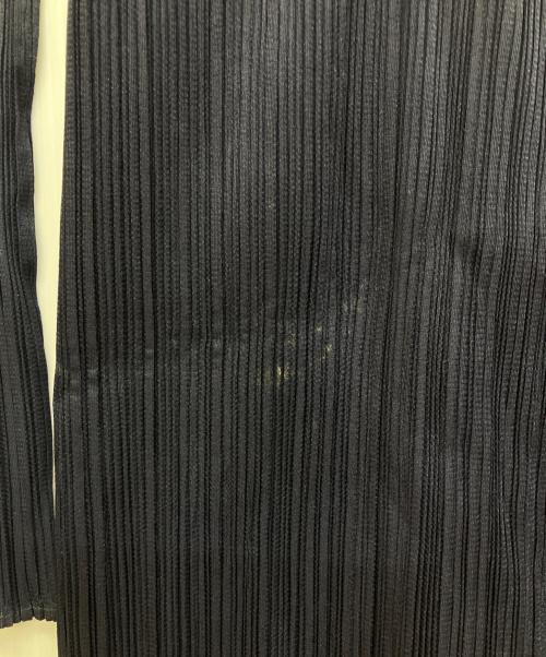 PLEATS PLEASE（プリーツプリーズ）PLEATS PLEASE (プリーツプリーズ) プリーツトッパーカーディガン ネイビー サイズ:3の古着・服飾アイテム