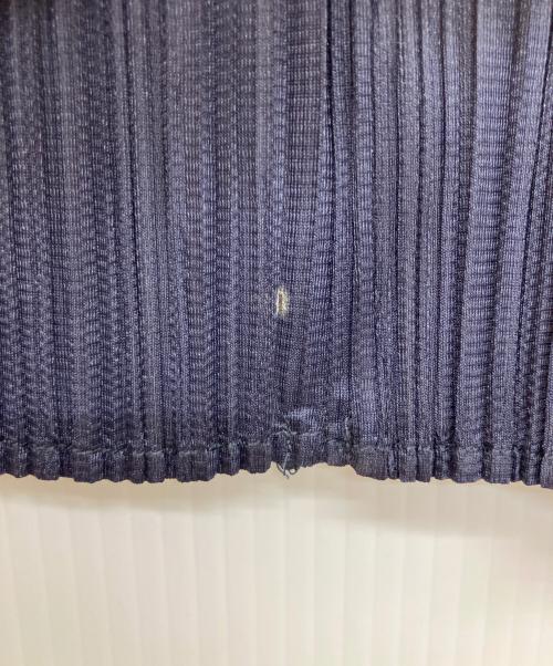 PLEATS PLEASE（プリーツプリーズ）PLEATS PLEASE (プリーツプリーズ) プリーツトッパーカーディガン ネイビー サイズ:3の古着・服飾アイテム