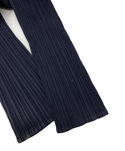 PLEATS PLEASE（プリーツプリーズ）PLEATS PLEASE (プリーツプリーズ) プリーツトッパーカーディガン ネイビー サイズ:3の古着・服飾アイテム