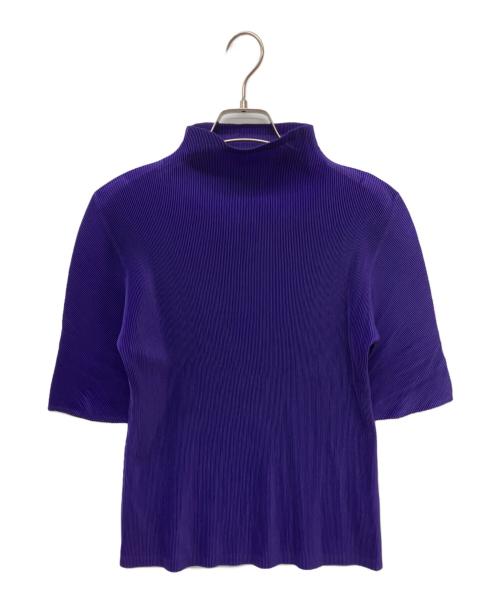 PLEATS PLEASE（プリーツプリーズ）PLEATS PLEASE (プリーツプリーズ) プリーツ半袖カットソー パープル サイズ:3の古着・服飾アイテム