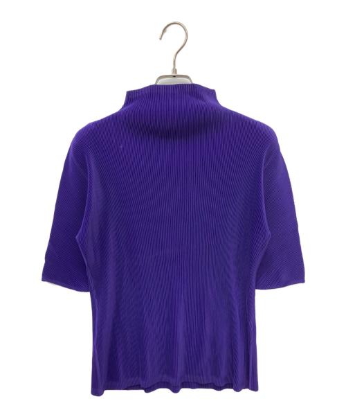 PLEATS PLEASE（プリーツプリーズ）PLEATS PLEASE (プリーツプリーズ) プリーツ半袖カットソー パープル サイズ:3の古着・服飾アイテム