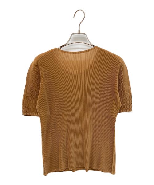 PLEATS PLEASE（プリーツプリーズ）PLEATS PLEASE (プリーツプリーズ) プリーツカットソー ブラウン サイズ:3の古着・服飾アイテム