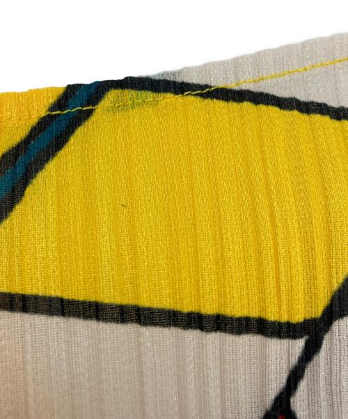 PLEATS PLEASE（プリーツプリーズ）PLEATS PLEASE (プリーツプリーズ) 総柄プリーツカットソー イエロー サイズ:SIZE3の古着・服飾アイテム