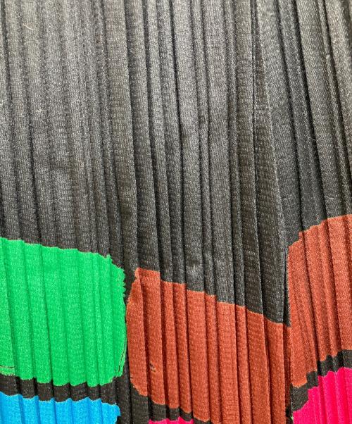 PLEATS PLEASE（プリーツプリーズ）PLEATS PLEASE (プリーツプリーズ) 幾何柄プリーツボリュームスカート ブラック サイズ:5の古着・服飾アイテム