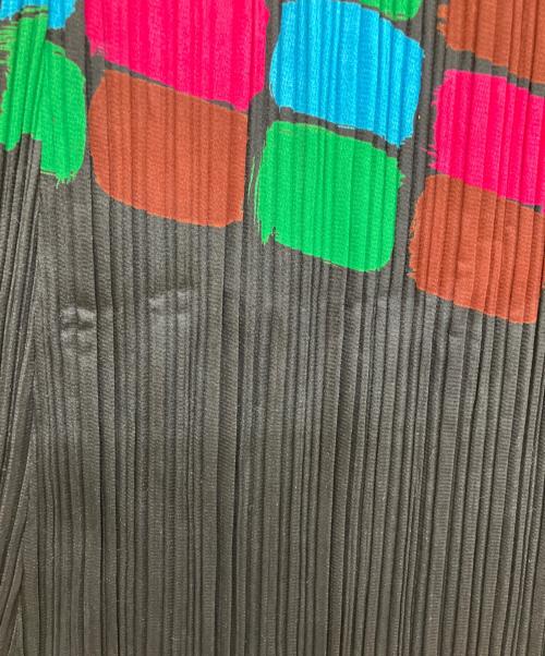 PLEATS PLEASE（プリーツプリーズ）PLEATS PLEASE (プリーツプリーズ) 幾何柄プリーツボリュームスカート ブラック サイズ:5の古着・服飾アイテム