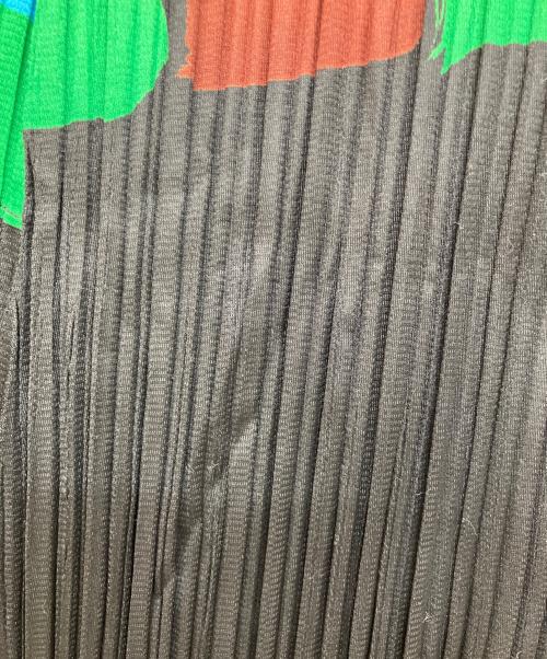 PLEATS PLEASE（プリーツプリーズ）PLEATS PLEASE (プリーツプリーズ) 幾何柄プリーツボリュームスカート ブラック サイズ:5の古着・服飾アイテム