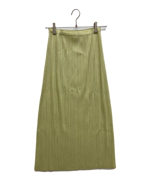 PLEATS PLEASE（プリーツプリーズ）PLEATS PLEASE (プリーツプリーズ) プリーツスカート ライム サイズ:SIZE3の古着・服飾アイテム