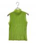 PLEATS PLEASE (プリーツプリーズ) プリーツノースリーブカットソー グリーン サイズ:3：13000円