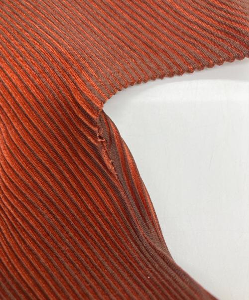 PLEATS PLEASE（プリーツプリーズ）PLEATS PLEASE (プリーツプリーズ) プリーツ半袖カーディガン ブラウン サイズ:3の古着・服飾アイテム