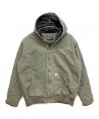 CarHarttカーハート）の古着「Loose Fit Washed Duck Insulated Active Jacket ダックアクティブジャケット」｜カーキ