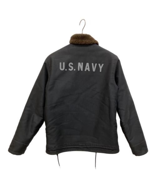 THE REAL McCOY'S（ザ・リアルマッコイズ）THE REAL McCOY'S (ザ・リアルマッコイズ) US.NAVY N-1デッキジャケット　ミリタリージャケット ブラック サイズ:38の古着・服飾アイテム