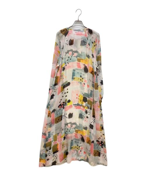 BEAUTY&YOUTH（ビューティーアンドユース）BEAUTY&YOUTH (ビューティーアンドユース) ボカシプリント マキシ ワンピース グレー サイズ:Freeの古着・服飾アイテム