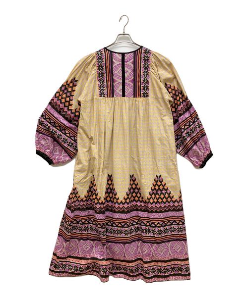 freada（フリーダ）freada (フリーダ) インド菱形グラデーションプリントワンピース パープル サイズ:one sizeの古着・服飾アイテム