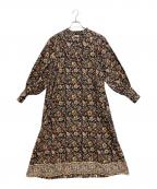 freadaフリーダ）の古着「総柄ワンピース」｜ブラック
