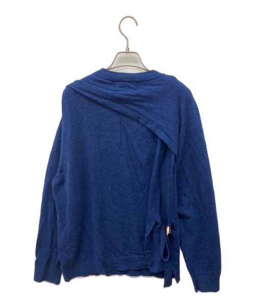 CULLNI（クルニ）CULLNI (クルニ) アシンメトリーニットプルオーバー ブルーの古着・服飾アイテム
