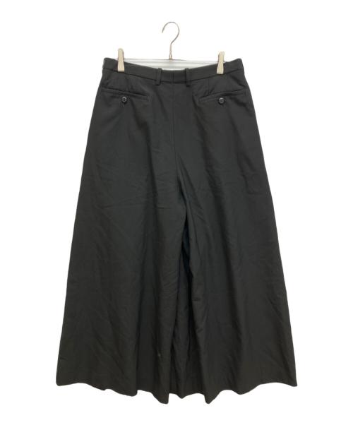 LAD MUSICIAN（ラッドミュージシャン）LAD MUSICIAN (ラッドミュージシャン) WOOL GABARDINE 2TUCK CROPPED WIDE SLACKS　ウール ギャバジン ツータック クロップド ワイド スラックス ブラック サイズ:44の古着・服飾アイテム