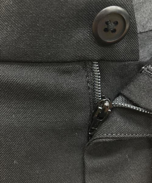 LAD MUSICIAN（ラッドミュージシャン）LAD MUSICIAN (ラッドミュージシャン) WOOL GABARDINE 2TUCK CROPPED WIDE SLACKS　ウール ギャバジン ツータック クロップド ワイド スラックス ブラック サイズ:44の古着・服飾アイテム