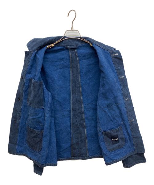 45R（フォーティファイブ・アール）45R (フォーティファイブ・アール) リネンダックの908カバーオールジャケット インディゴ サイズ:2の古着・服飾アイテム