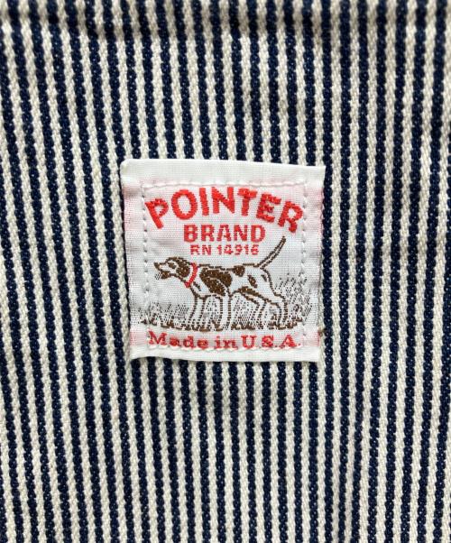 Pointer（ポインター）POINTER (ポインター) ヒッコリーストライプワークジャケット  カバーオール  ブラック サイズ:XSの古着・服飾アイテム