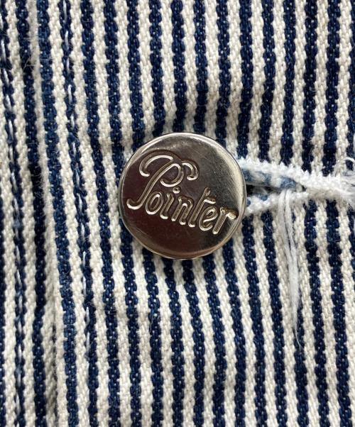 Pointer（ポインター）POINTER (ポインター) ヒッコリーストライプワークジャケット  カバーオール  ブラック サイズ:XSの古着・服飾アイテム