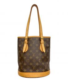 LOUIS VUITTON（ルイ ヴィトン）の古着「バケツM バケットPM プチ バケット トートバッグ モノグラムキャンバス」｜ブラウン