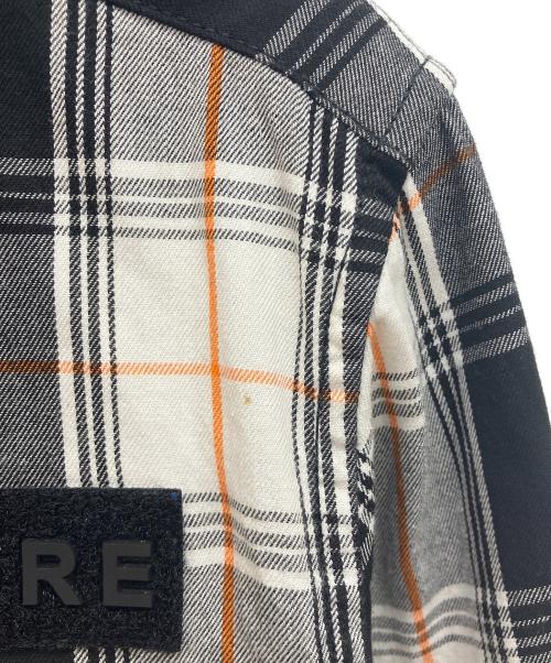 DIESEL（ディーゼル）DIESEL (ディーゼル) ワッペンチェックシャツ ブラック サイズ:Mの古着・服飾アイテム