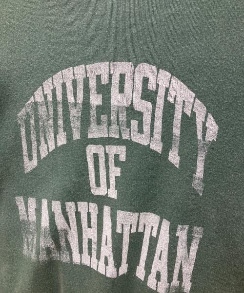 BOWWOW（バウワウ）BOWWOW (バウワウ) UNIVERSITY OF MANHATTAN  7分袖カットソー グリーン サイズ:ONEの古着・服飾アイテム