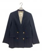 journal standard L'essageジャーナルスタンダード レサージュ）の古着「ノーカラーキンボタンジャケット」｜ネイビー