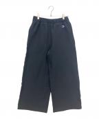 Champion REVERSE WEAVE×Adam et Ropeチャンピオン リバース ウィーブ×アダム エ ロペ）の古着「スウェットパンツ　 ワイド フレア ボトムス」｜ブラック