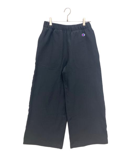 Champion REVERSE WEAVE（チャンピオン リバース ウィーブ）Champion REVERSE WEAVE (チャンピオン リバース ウィーブ) Adam et Rope (アダム エ ロペ) スウェットパンツ　 ワイド フレア ボトムス ブラック サイズ:Mの古着・服飾アイテム