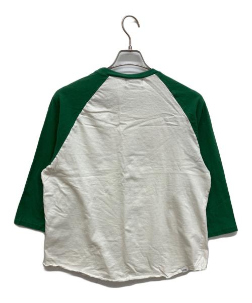 histeric（ヒステリック）histeric (ヒステリック) BAD AS MAMA 七分袖ラグランTシャツ グリーン サイズ:XLの古着・服飾アイテム