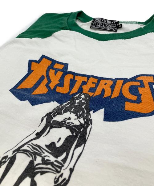 histeric（ヒステリック）histeric (ヒステリック) BAD AS MAMA 七分袖ラグランTシャツ グリーン サイズ:XLの古着・服飾アイテム