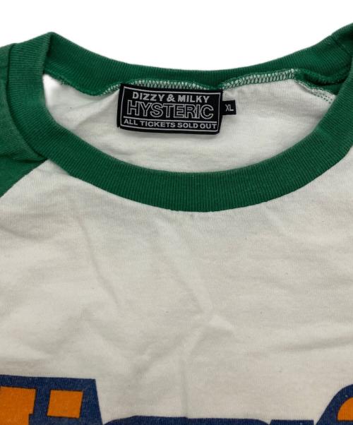 histeric（ヒステリック）histeric (ヒステリック) BAD AS MAMA 七分袖ラグランTシャツ グリーン サイズ:XLの古着・服飾アイテム