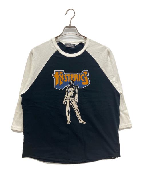 Hysteric Glamour（ヒステリックグラマー）Hysteric Glamour (ヒステリックグラマー) BAD AS MAMA 七分袖Tシャツ ブラック サイズ:XLの古着・服飾アイテム