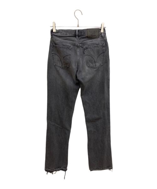 Hysteric Glamour（ヒステリックグラマー）Hysteric Glamour (ヒステリックグラマー) 23AW GUITAR GIRL ギターガール センタースリット デニムパンツ ジーンズ ブラック サイズ: 66cm (W26)の古着・服飾アイテム