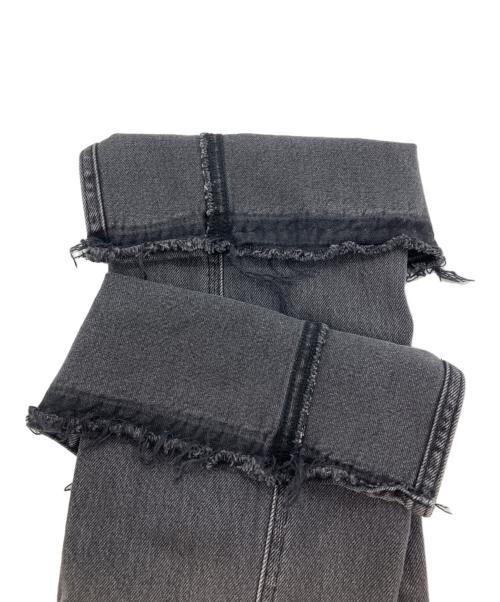 Hysteric Glamour（ヒステリックグラマー）Hysteric Glamour (ヒステリックグラマー) 23AW GUITAR GIRL ギターガール センタースリット デニムパンツ ジーンズ ブラック サイズ: 66cm (W26)の古着・服飾アイテム