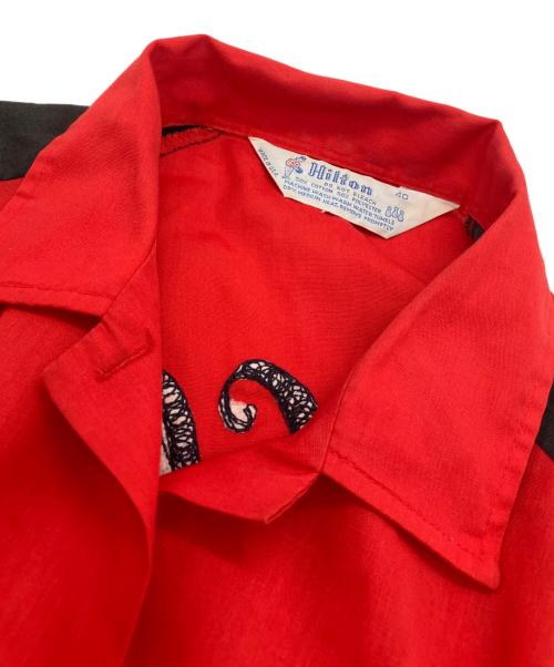 Hilton（ヒルトン）Hilton (ヒルトン) 70'sヴィンテージボーリングシャツ レッド サイズ:40の古着・服飾アイテム