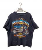 HARLEY-DAVIDSONハーレーダビッドソン）の古着「プリントTシャツ」｜ブラック