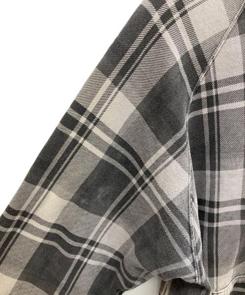 BAPE BY A BATHING APE（ベイプバイアベイシングエイプ）BAPE BY A BATHING APE (ベイプバイアベイシングエイプ) 初期タグ　エルボーパッチ付きチェック柄ラグランフルジップパーカー ブラック サイズ:Lの古着・服飾アイテム